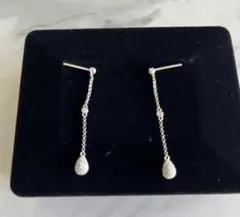 ポンテヴェキオ　ドロップ　ダイヤ　ピアス　ＷＧ18K
