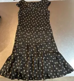 CHANELシャネル シルクワンピース　CCマーク 36