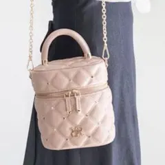RANDA ピンク キルティング ショルダーバッグ
