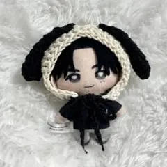 ぬい服たれ耳 うさぎ 犬 ちびぐるみ ボンネット 編み物 ハンドメイド