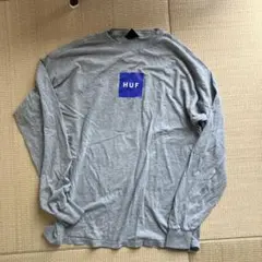 HUF グレー ロゴプリント Tシャツ XL