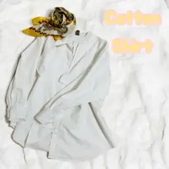 SHEIN Dazy-Less コットン 白シャツ ヨークシャツ バンドカラー