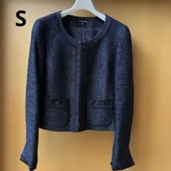 LAUTREAMONT ロートレアモン ネイビー ノーカラージャケット 36