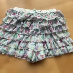 キッズ キュロットスカート フリル アイス柄