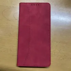 手帳型 iPhoneケース レッド