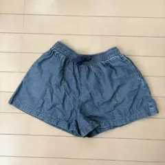デニム調ハーフパンツ ウエストゴム