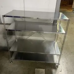 【美品】無印良品 ステンレスユニットシェルフ用 帆立 ※直接お渡し ステンレスユニットシェルフ・ステンレス追加用帆立・中 | 無印良品