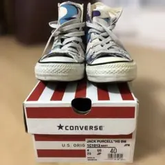 中古使用感少 CONVERSE JACKPURCELL HSBM NAVY 40