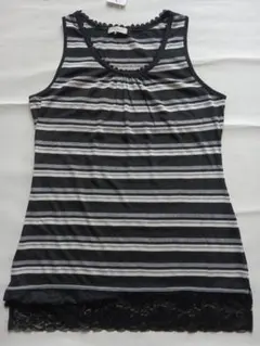 み*ん様 (新品)ストライプ ノースリーブ チュニック レディース Lサイズ レ