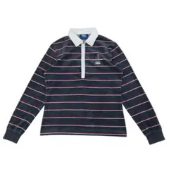 CANTERBURY ストライプ レディース 長袖 ポロシャツ ラガーシャツ Mのサムネイル