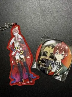 ツイステ　リドル　リドル・ローズハート　アクリルキーホルダー　缶バッジ