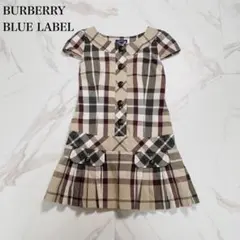 人気✨バーバリーブルーレーベル ミニワンピース ボックスプリーツ ノバチェック