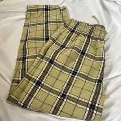 GU チェック柄 イージーパンツ Sサイズ