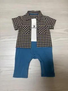 ｟branshes｠チェック柄ロンパース 80cm 新品タグ付
