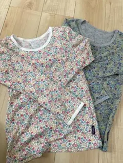 花柄長袖アンダーシャツ2枚セット