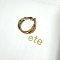 【傷アリ・片耳のみ】ete エテ ハグ イヤリング イエロー ゴールド 925