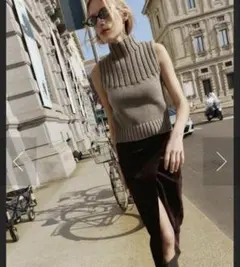 ZARA ニットベスト　ノースリーブ