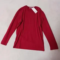 新品UNIQLOソフトタッチクルーネックTシャツ長袖Mメンズ