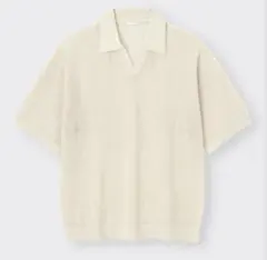GU ウォッシャブルニットスキッパーポロシャツ(5分袖)のサムネイル