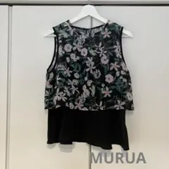 MURUA ノースリーブ　花柄　ブラウス