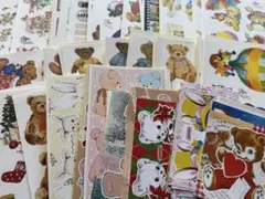 韓国作家 動物ステッカー くま うさぎ 100枚