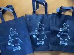 焼肉冷麺やまなか家　牛豚鳥トートバッグ黒ブラック　3枚セット♡