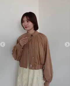 最終値下げ】ココディール COCO DEAL/Reebokクロップド丈ブルゾン