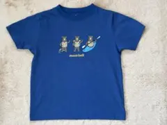 mont-bell クマ柄 Tシャツ ブルー 120cm ウィックロンのサムネイル
