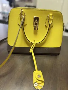 Samantha Thavasaサマンサタバサ ハンドバッグ イエロー×ブラウン
