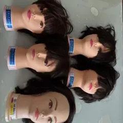EX-7 ダークブラウン ショートヘアウィッグ 5体セット