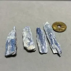 天然石 カイヤナイト 原石 4個セット