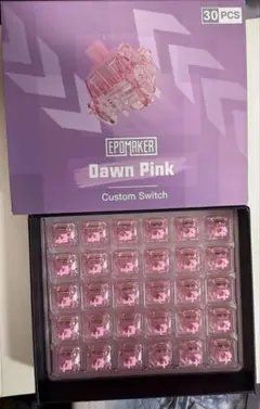 EPOMAKER Dawn Pink リニア キーボードスイッチ30個