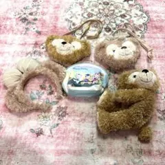 ダッフィーシェリーメイポーチカチューシャ5点セット ディズニーシー１５周年ポーチ