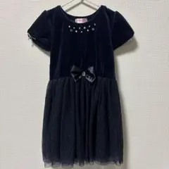 ベロア チュール キッズワンピース