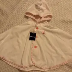 ミキハウス　ウサギ　ピンクポンチョ