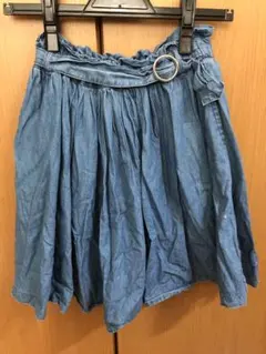THE SHOP TK デニムボリュームスカート風パンツ 130cm
