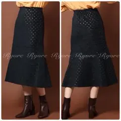 【極美品】DRESSTERIOR ジャカードスカート ドット マーメイド