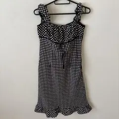 WILLSELECTION ブラック　薄手　ドット　シャツ　ワンピースのサムネイル