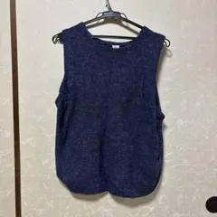 LILASICサイドボタン付きネイビーベスト