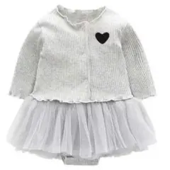 グレーカラー:80cm tutudress&cardigan:2点セット