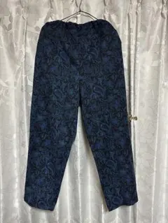 メンズパンツ　ペイズリー　ブルー　フリーサイズ