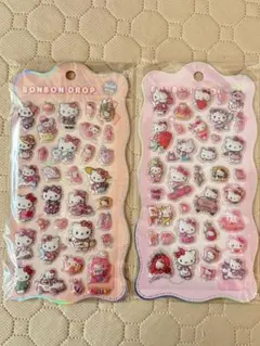 お得！！ボンボンドロップシール　3Dシール　シール　2枚セット　ネコ　5
