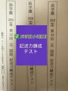 2024年度 浜学園小5　国語　記述力
