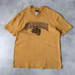 あ*っ様 USA古着　ハーレーダビッドソン　Tシャツ　両面プリント　マスタード