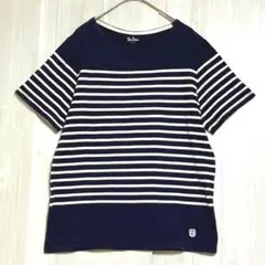 トップサイダー　ボーダー半袖Tシャツ　カットソー　ネイビー　L