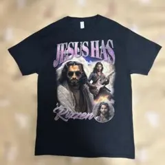 JESUS CHRIST・イエスキリスト・両面プリント・Tシャツ・ブラック・M