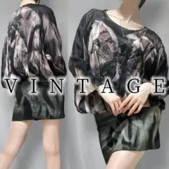 希少一点物　ヴィンテージ　VINTAGE　ワンピース　マーブル　タイダイ