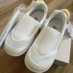 IFME 上履き シューズ 18.5cm ホワイト/イエロー