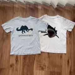 GU スパンコールTシャツ　さめ　恐竜　120のサムネイル