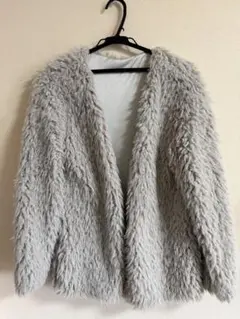 ANAPグレー ファーコート